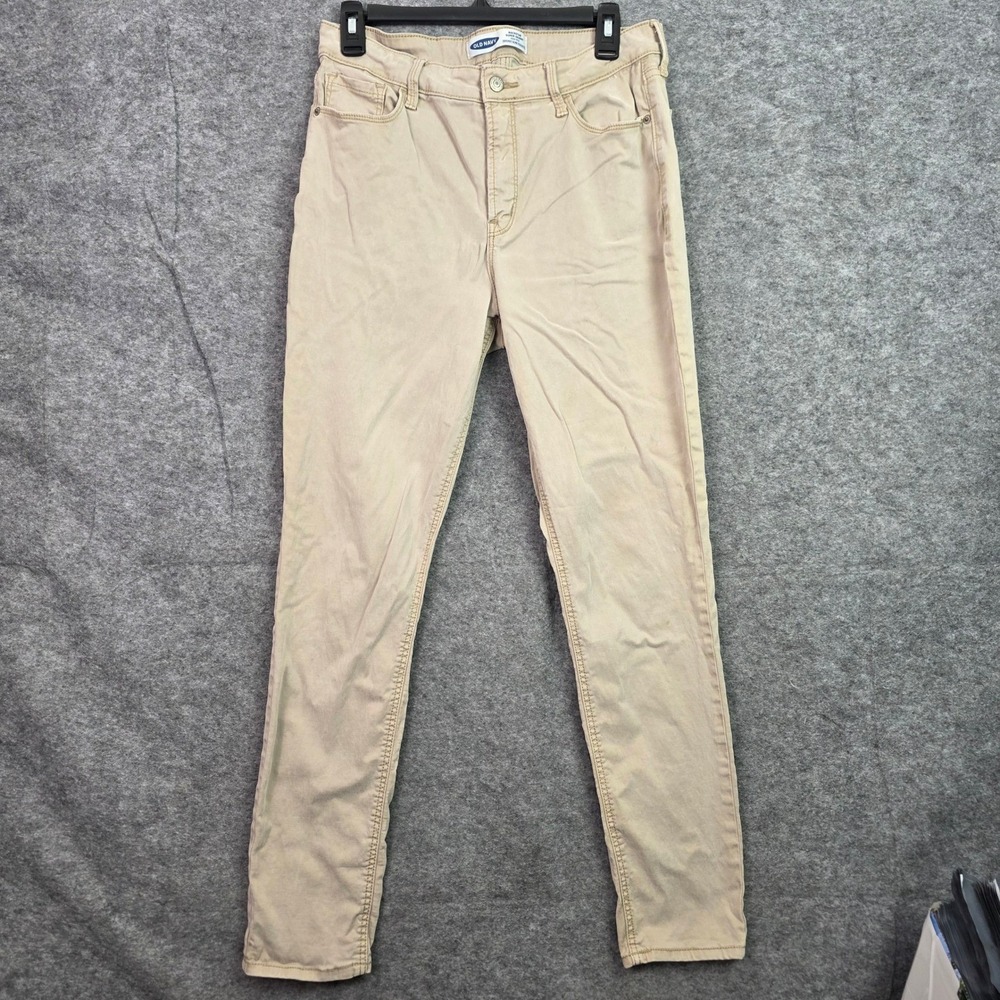 Old Navy Rockstar Super Skinny High Rise Pants Tan Khaki Secret Slim Size 12